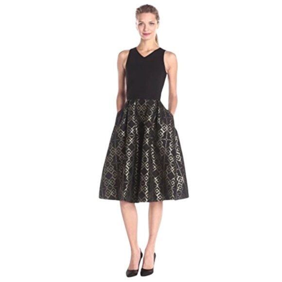 Ted Baker Flamie Jacquard Ballerina Dress Womens 0 Black Gold Sleeveless V-Neck - www.rajagirimanappuram.com Ted Baker Flamie Jacquard Ballerina Dress Womens 0 Black Gold Sleeveless V-Neck - www.rajagirimanappuram.com